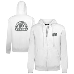 Philadelphia Flyers Levelwear Podium Chenille Logo Full-Zip Hoodie White