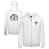 Toronto Maple Leafs Levelwear Podium Chenille Logo Full-Zip Hoodie White