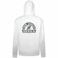 New Jersey Devils Levelwear Podium Chenille Logo Full-Zip Hoodie White