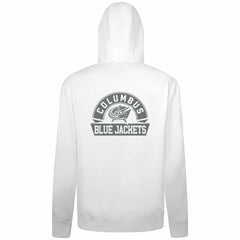 Columbus Blue Jackets Levelwear Podium Banner Arch Full-Zip Hoodie White
