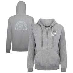 New York Rangers Levelwear Podium Banner Arch Full-Zip Hoodie Gray