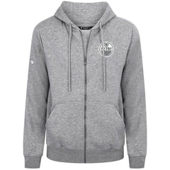 Edmonton Oilers Levelwear Podium Banner Arch Full-Zip Hoodie Gray