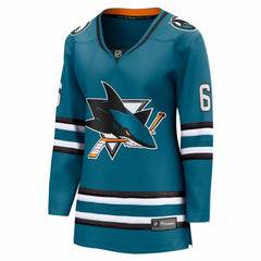 Sam Dickinson San Jose Sharks Fanatics Women's Home Breakaway Jersey Teal