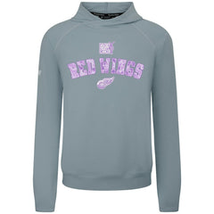 Detroit Red Wings Levelwear Hockey Fights Cancer Mandate Tri-Blend Hoodie Gray