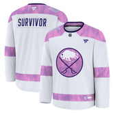Buffalo Sabres Fanatics Hockey Fights Cancer Survivor Practice Jersey White