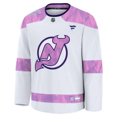New Jersey Devils Fanatics Hockey Fights Cancer Survivor Practice Jersey White