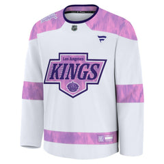 Los Angeles Kings Fanatics Hockey Fights Cancer Survivor Practice Jersey White