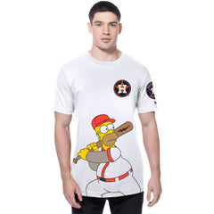 Houston Astros MLB x Simpsons Homer Wonderbat T-Shirt White | New Era