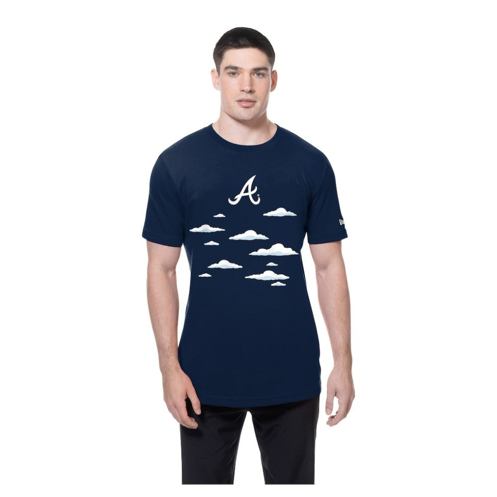 Atlanta Braves MLB x Simpsons 2026 Collab Clouds T-Shirt Navy | New Era