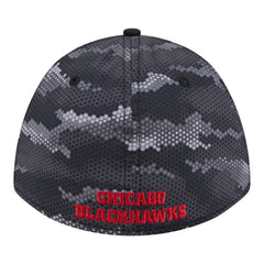 Chicago Blackhawks New Era Zero Dark 39THIRTY Flex Hat Black