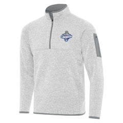 Los Angeles Dodgers Antigua Back-to-Back World Series Champions Fortune Quarter-Zip Pullover Heather Gray