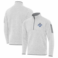 Los Angeles Dodgers Antigua 2025 World Series Champions Fortune Quarter-Zip Jacket Heather Gray
