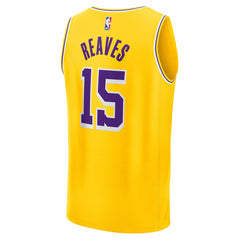 Austin Reaves Los Angeles Lakers Youth Fast Break Replica Jersey - Gold - Icon Edition