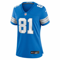 Calvin Johnson Detroit Lions Women's Team Retired Game Jersey - Blue