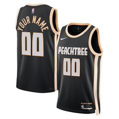 Atlanta Hawks Unisex 2025/26 City Edition Swingman Custom Jersey - Black