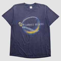 Milwaukee Brewers Logo Athletic 2001 T-shirt Navy Vintage