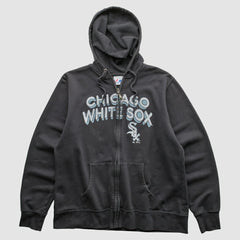 Chicago White Sox Majestic 2010 Hooded Full Zip Sweatshirt Black Vintage