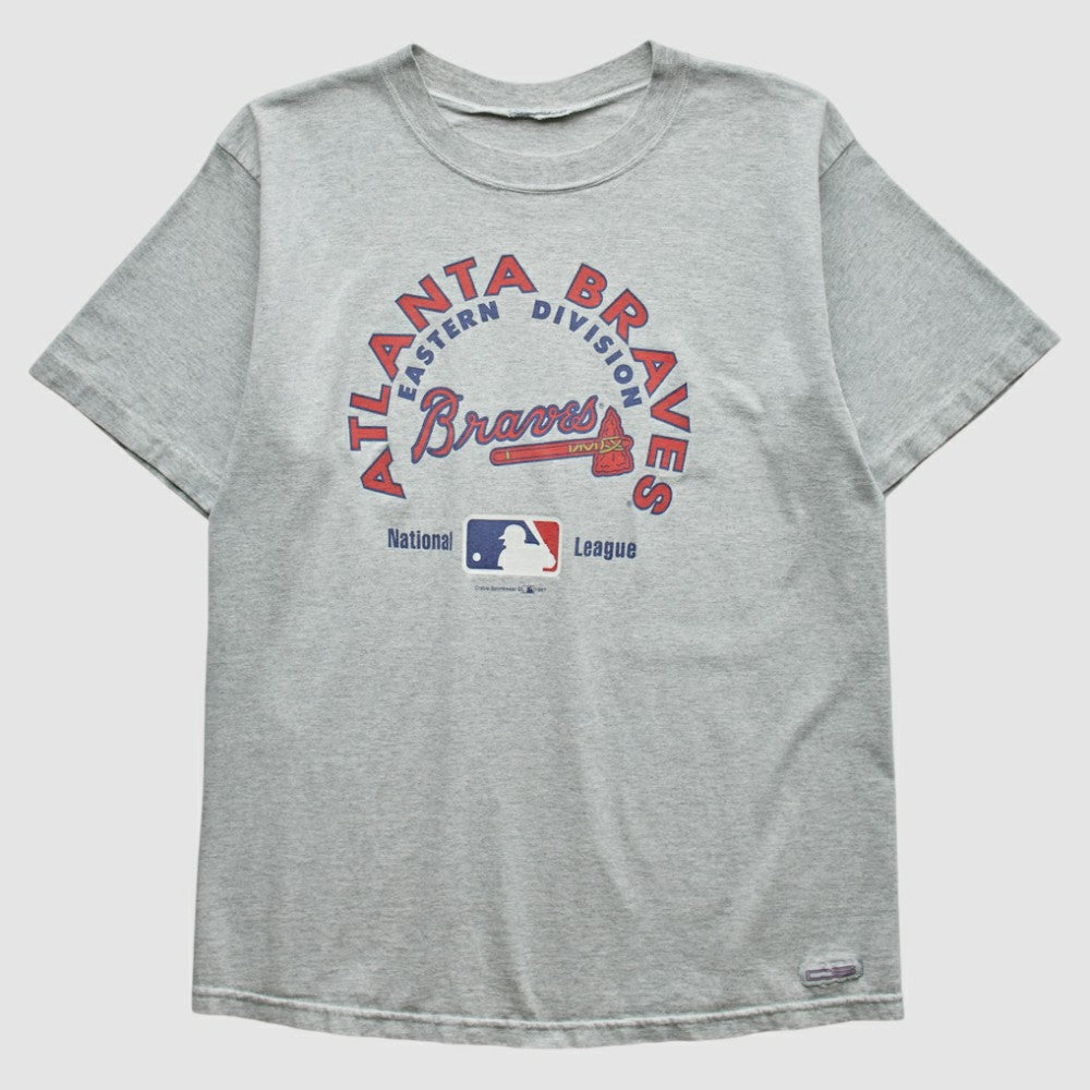 Atlanta Braves Crable Sportswear 1997 T-shirt Heather Gray Vintage