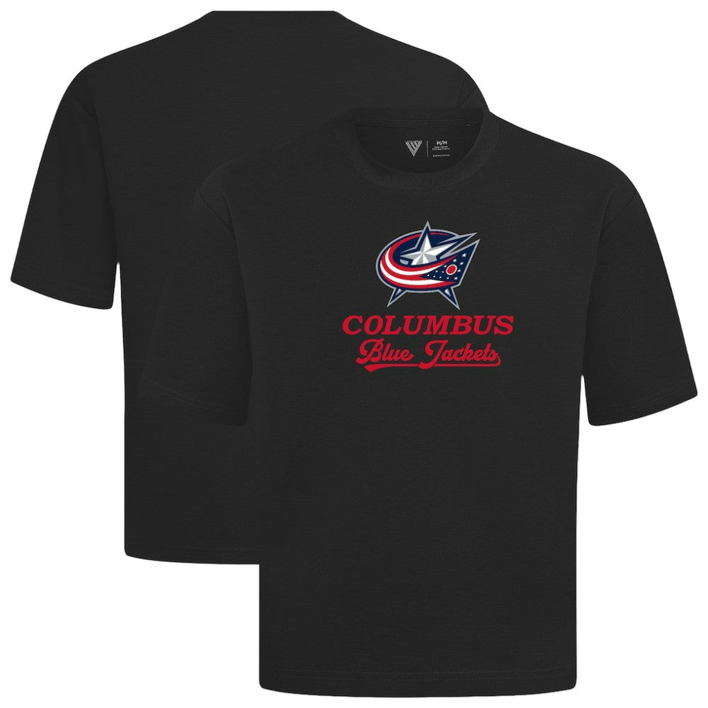 Columbus Blue Jackets Levelwear Team Surge Luxe Signature Knit T-Shirt Black