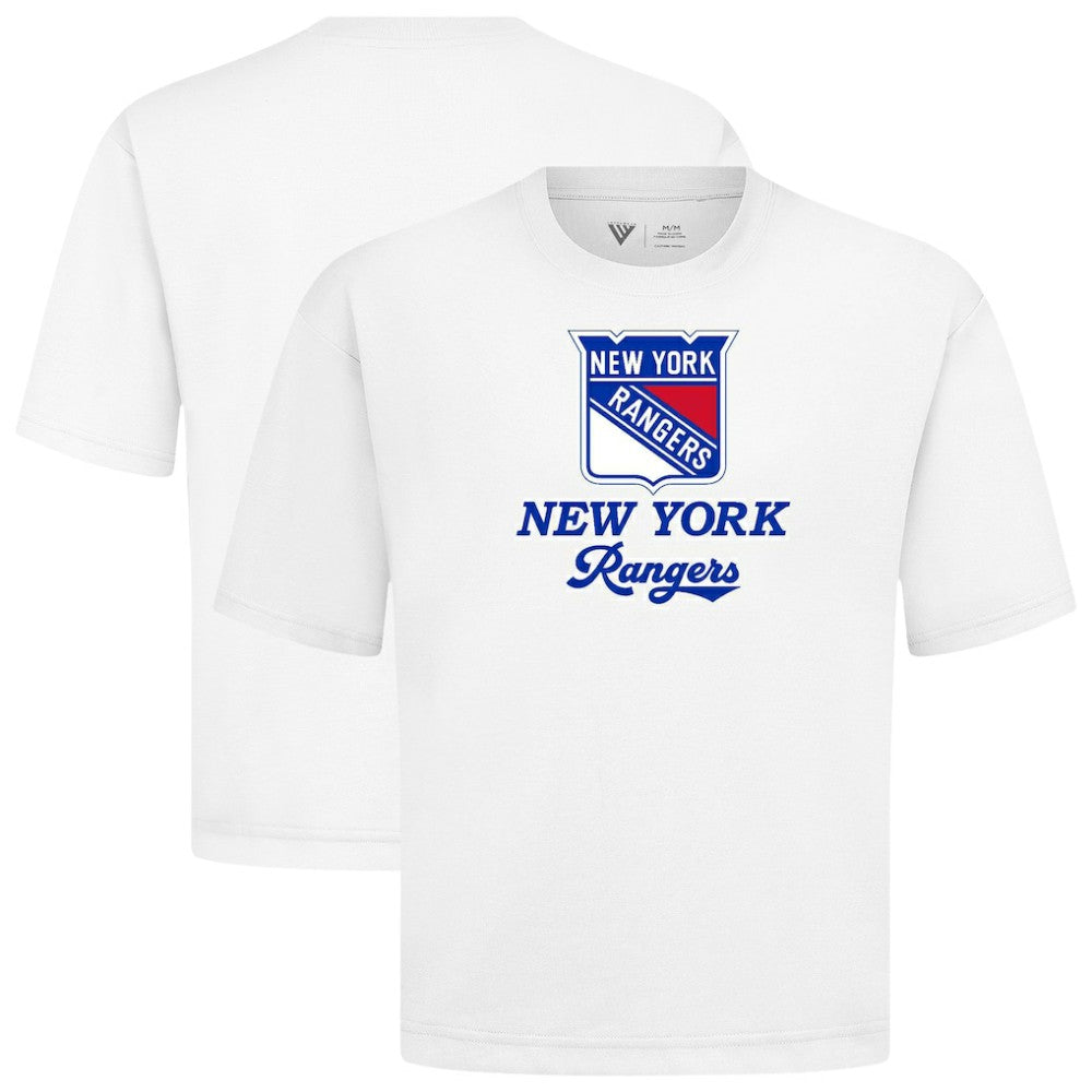 New York Rangers Levelwear Team Surge Luxe Signature Knit T-Shirt White