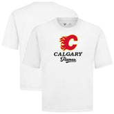 Calgary Flames Levelwear Team Surge Luxe Signature Knit T-Shirt White