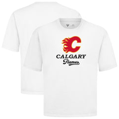 Calgary Flames Levelwear Team Surge Luxe Signature Knit T-Shirt White