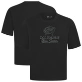 Columbus Blue Jackets Levelwear Shadow Surge Luxe Signature Knit T-Shirt Black