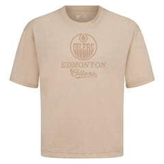 Edmonton Oilers Levelwear Shadow Surge Luxe Signature Knit T-Shirt Khaki