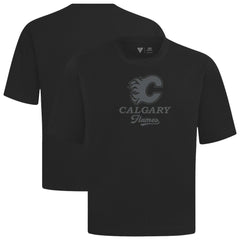 Calgary Flames Levelwear Shadow Surge Luxe Signature Knit T-Shirt Black