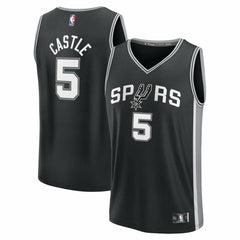 Stephon Castle San Antonio Spurs Fast Break Replica Jersey - Black - Icon Edition
