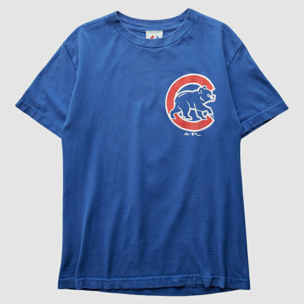 Chicago Cubs Majestic 2008 T-shirt Blue Vintage