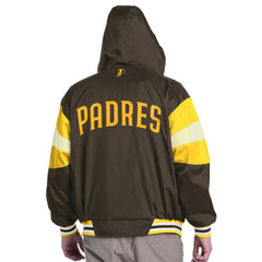 San Diego Padres Pro Player Legacy Lightweight Full-Zip Hooded Jacket Brown/Gold