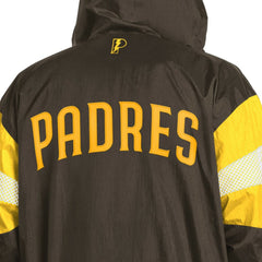 San Diego Padres Pro Player Legacy Lightweight Full-Zip Hooded Jacket Brown/Gold