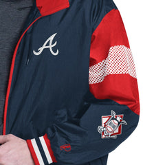 Atlanta Braves Pro Player Legacy Lightweight Full-Zip Hooded Jacket Navy/Red