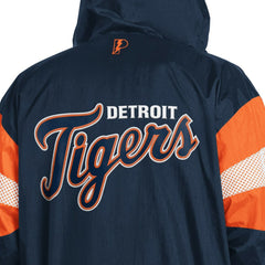 Detroit Tigers Pro Player Legacy Lightweight Full-Zip Hooded Jacket Navy/Orange