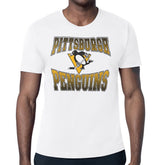 Pittsburgh Penguins Starter Comic Style Team Graphic T-Shirt White