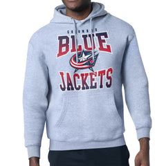 Columbus Blue Jackets Starter Comic Style Team Graphic Hoodie Gray