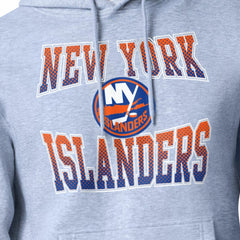 New York Islanders Starter Comic Style Team Graphic Hoodie Gray