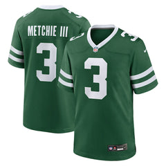 John Metchie III New York Jets Team Game Jersey - Legacy Green