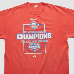 Philadelphia Phillies Delta 2009 T-shirt Red Vintage