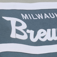 Milwaukee Brewers Cooperstown Collection Thunderstorm Head Coach Hoodie Gray | Mitchell & Ness
