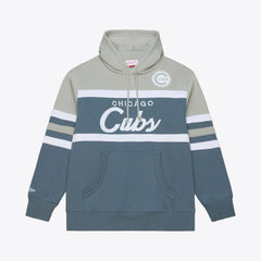 Chicago Cubs Cooperstown Collection Thunderstorm Head Coach Hoodie Gray | Mitchell & Ness