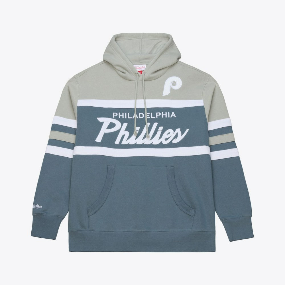 Philadelphia Phillies Cooperstown Collection Thunderstorm Head Coach Hoodie Gray | Mitchell & Ness