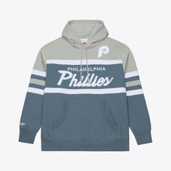 Philadelphia Phillies Cooperstown Collection Thunderstorm Head Coach Hoodie Gray | Mitchell & Ness