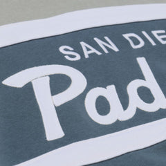 San Diego Padres Cooperstown Collection Thunderstorm Head Coach Hoodie Gray | Mitchell & Ness