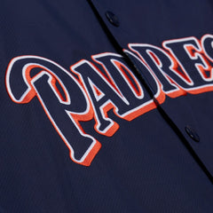 San Diego Padres Full-Snap Hooded Coaches Jacket Navy | Mitchell & Ness