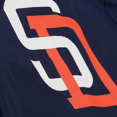 San Diego Padres Full-Snap Hooded Coaches Jacket Navy | Mitchell & Ness