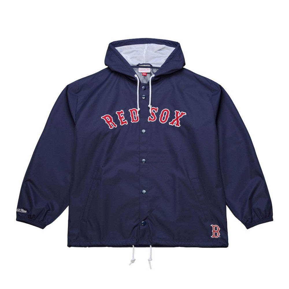 Boston Red Sox Full-Snap Hooded Coaches Jacket Navy | Mitchell & Ness