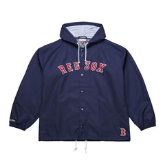 Boston Red Sox Full-Snap Hooded Coaches Jacket Navy | Mitchell & Ness
