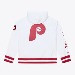 Philadelphia Phillies Cooperstown Collection Fleece Hoodie White | Mitchell & Ness